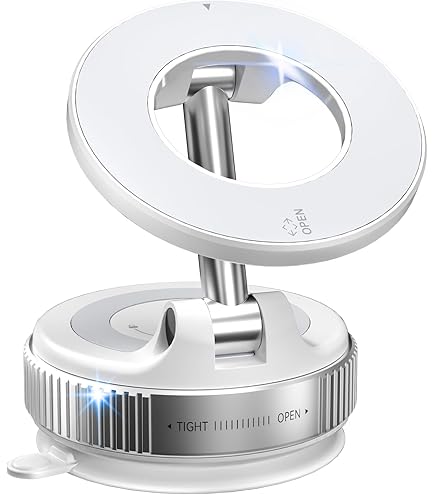 Suction cup phone holder + magnet – 360° rotating