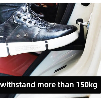 Foldable roof step for car