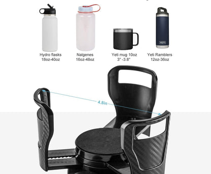 2-in-1 Car Cup Holder & Organizer – Rotatable and Space-Saving