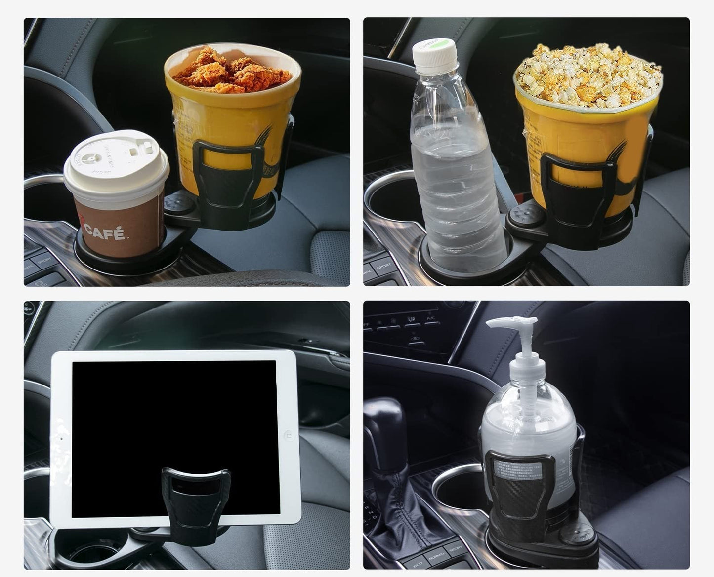 2-in-1 Car Cup Holder & Organizer – Rotatable and Space-Saving