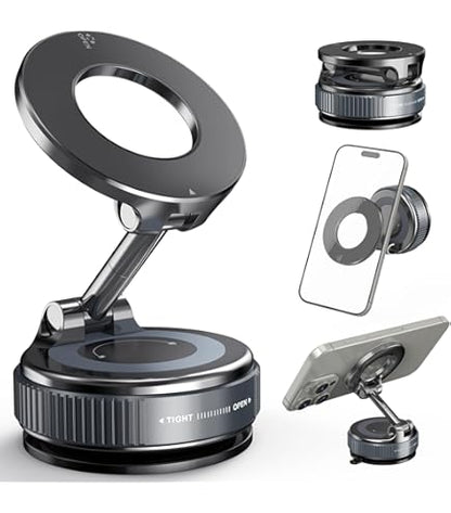 Support téléphone ventouse + aimant – rotatif à 360°